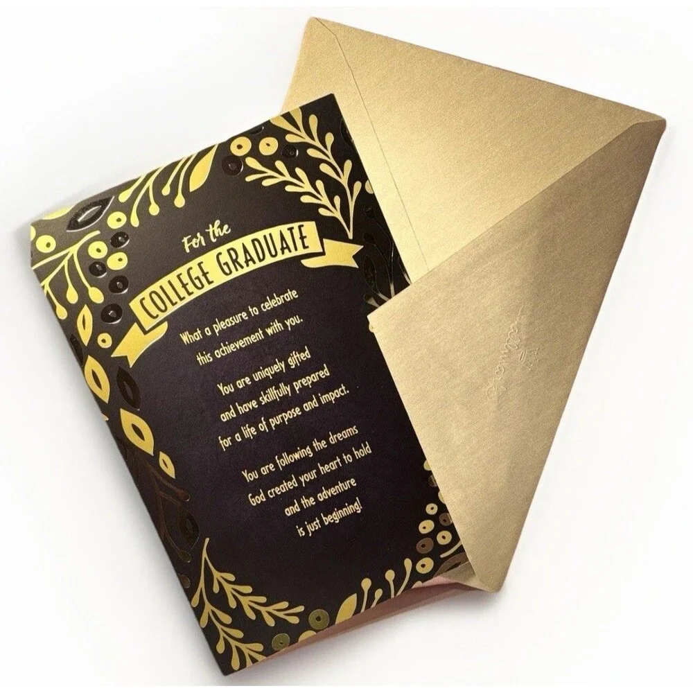 DaySpring Joyfully Yours Christian College Graduate Graduation Card w/ Envelope